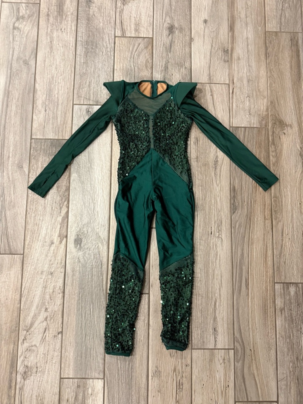 Emerald Sequin Performance aerial Jumpsuit